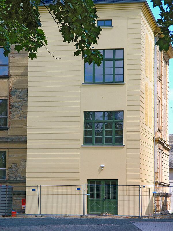 Anbau Treppenhaus nach historischem Vorbild mineralische Innendämmung ges. Altbau